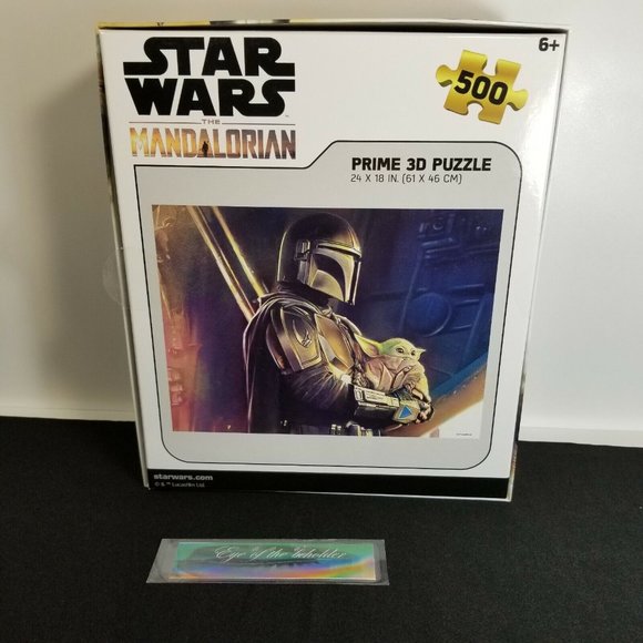 Star Wars the Mandalorian & Baby Yoda Prime 3D Puzzle 500 PC 24 x18 Disney NEW - Picture 3 of 4